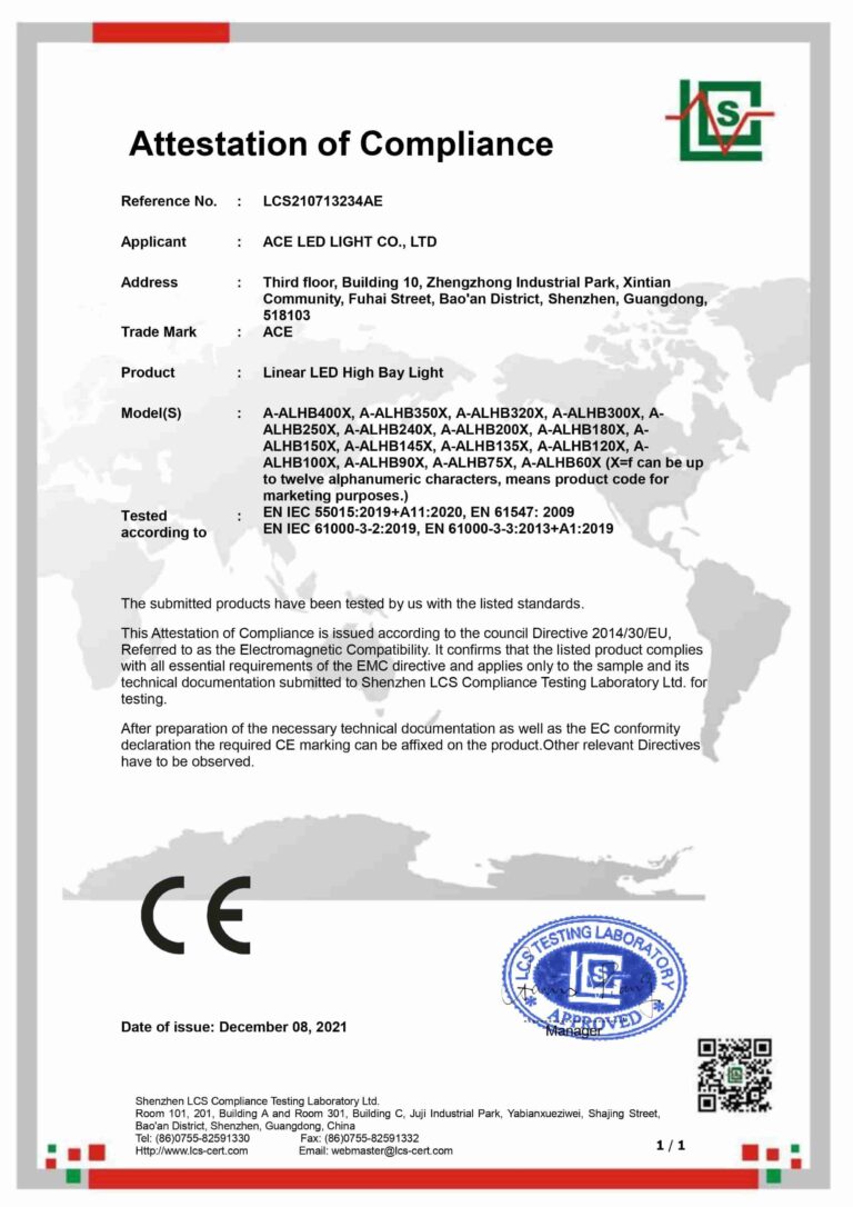ACE ALHB CE(EMC)-Certificate